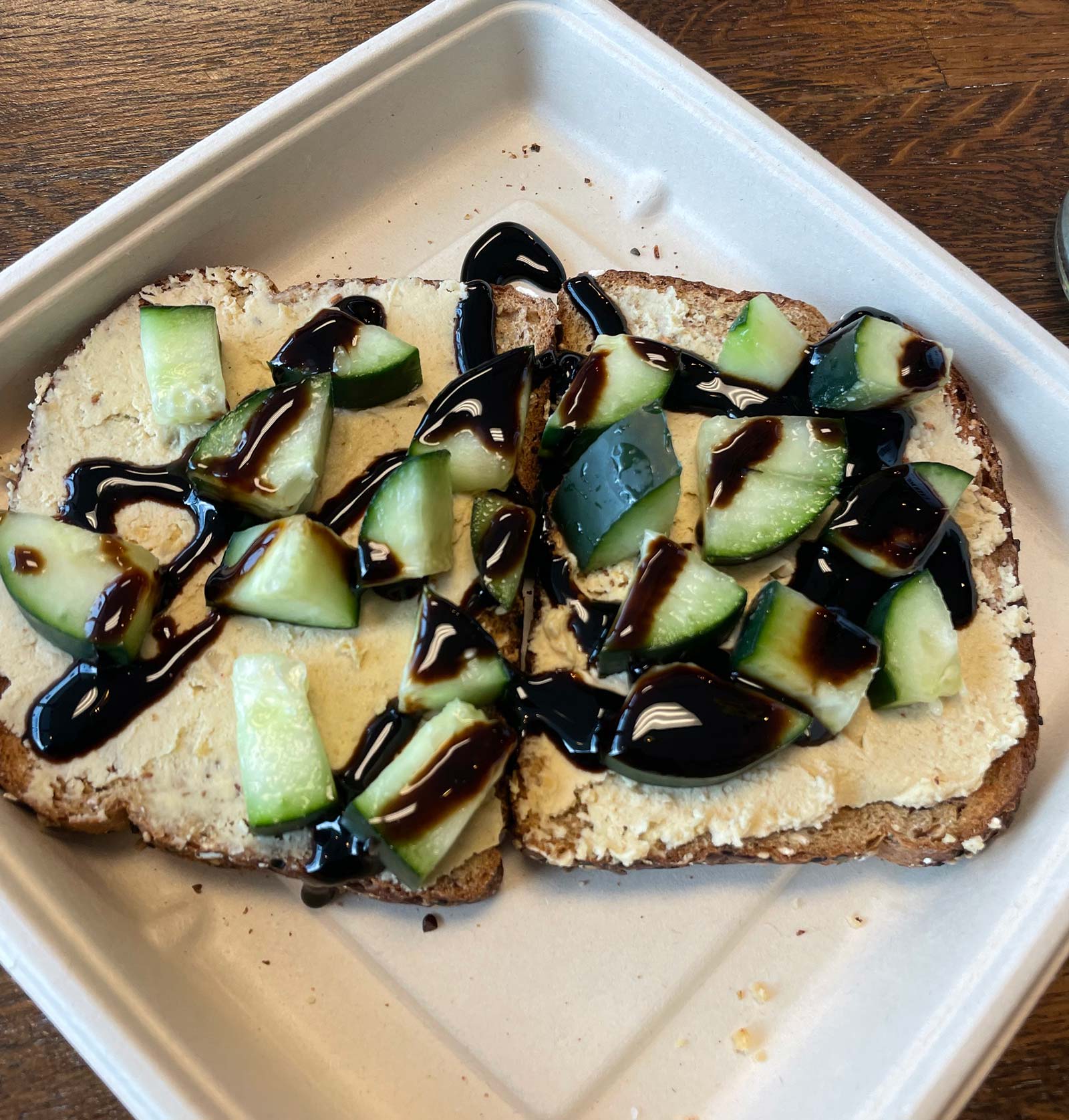 Hummus Cucumber Toast